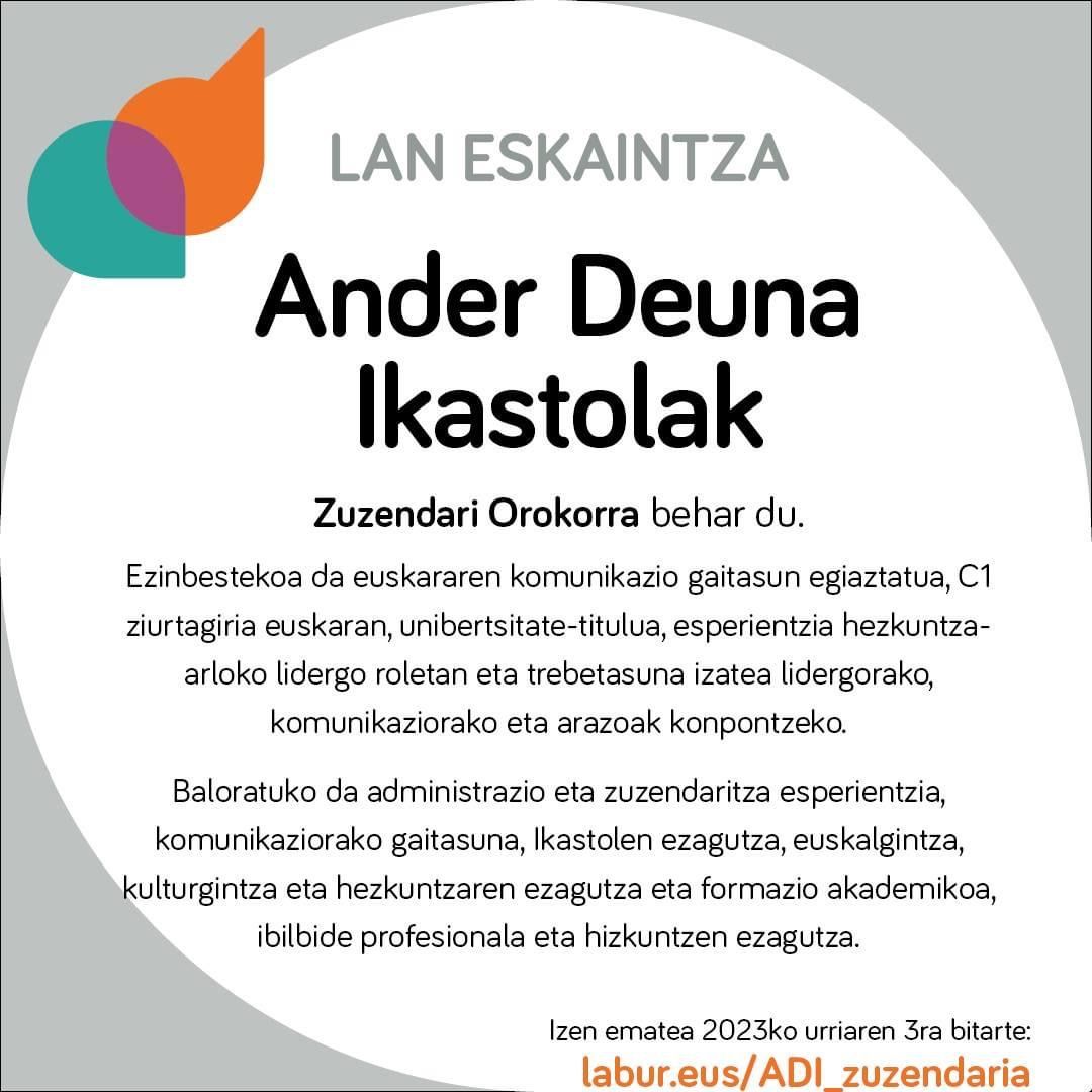 Zuzendari orokor lanpostua irudia - iragarkilaburrak.eus